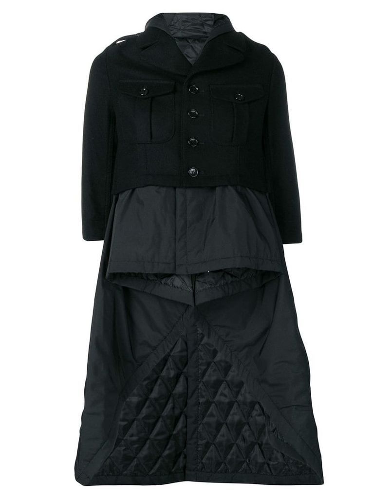 Comme Des Garçons Pre-Owned padded layered coat - Black