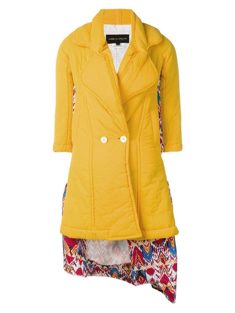 Comme Des Garçons Pre-Owned Docking puff coat - Yellow