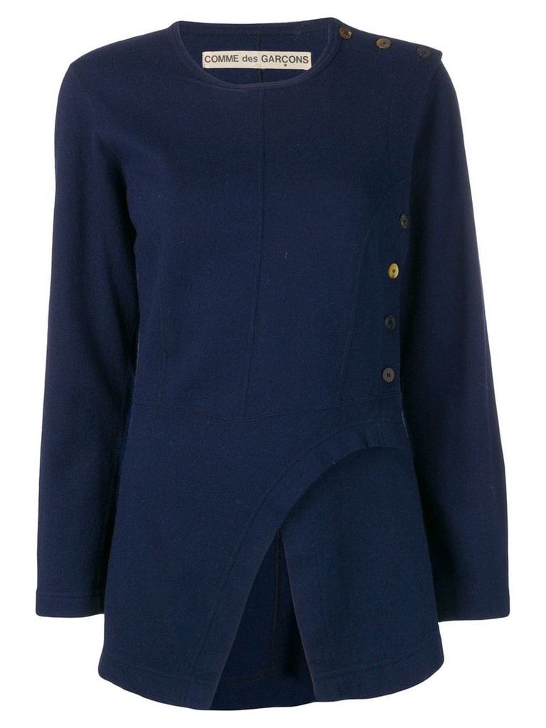 Comme Des Garçons Pre-Owned 1980's asymmetric blouse - Blue