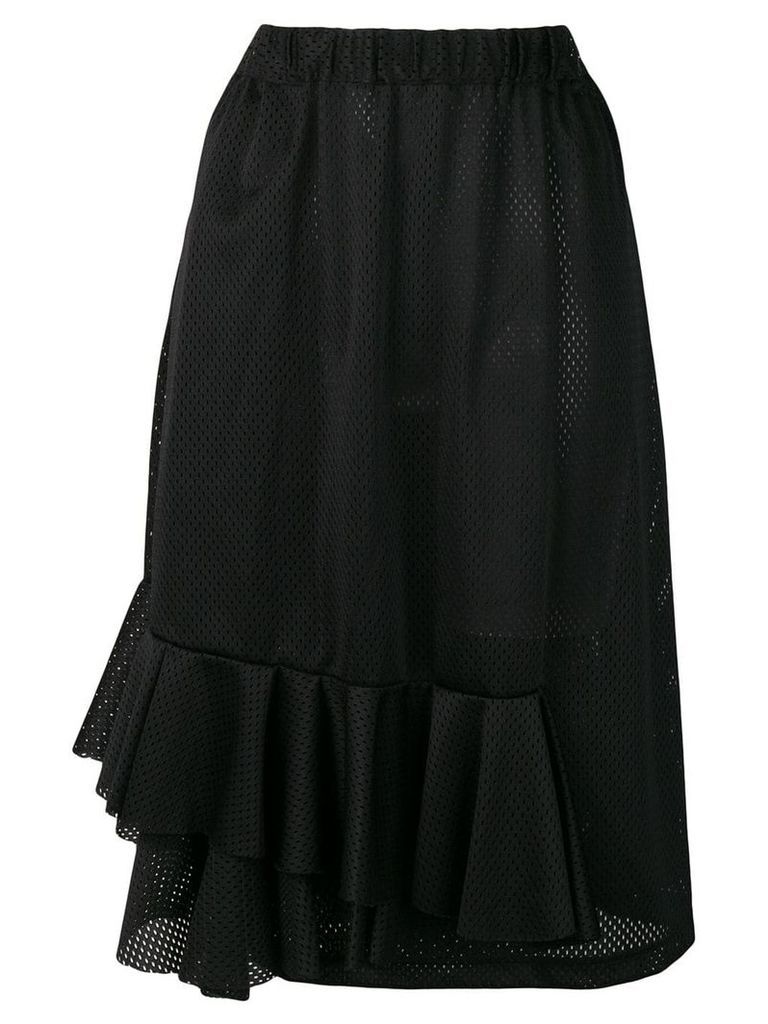 Comme Des Garçons Pre-Owned frilled mesh skirt - Black