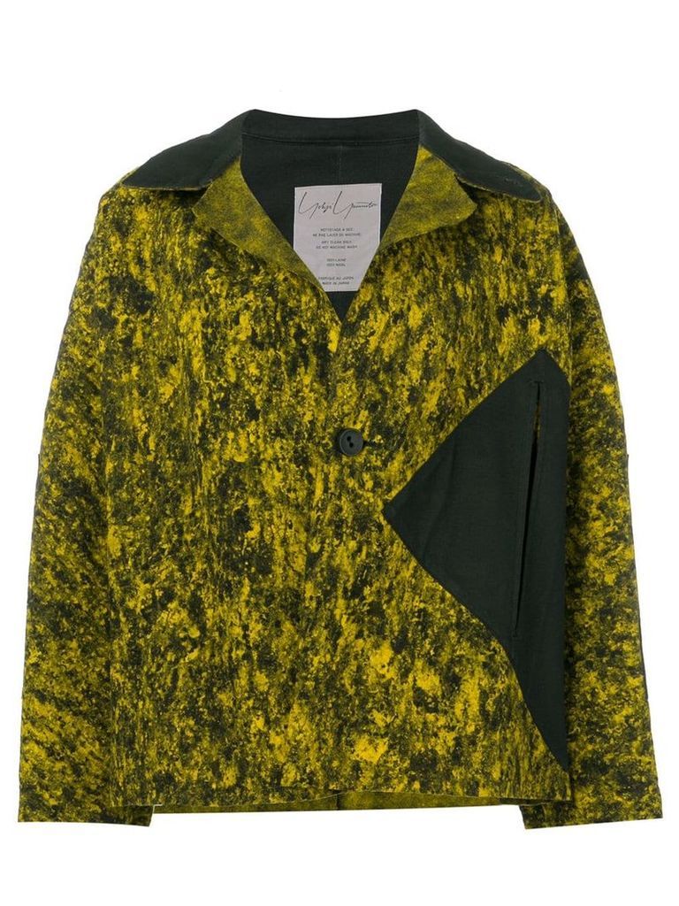 Yohji Yamamoto Pre-Owned abstract pattern boxy jacket - Yellow