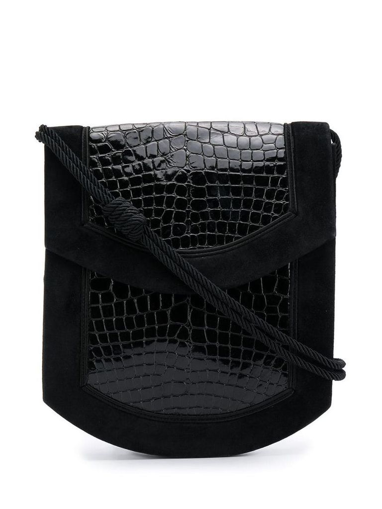 Yves Saint Laurent Pre-Owned 1980's panelled crossbody bag - Black