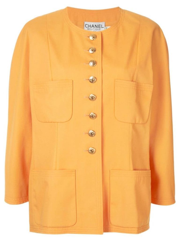 Chanel Pre-Owned round neck jacket - Yellow