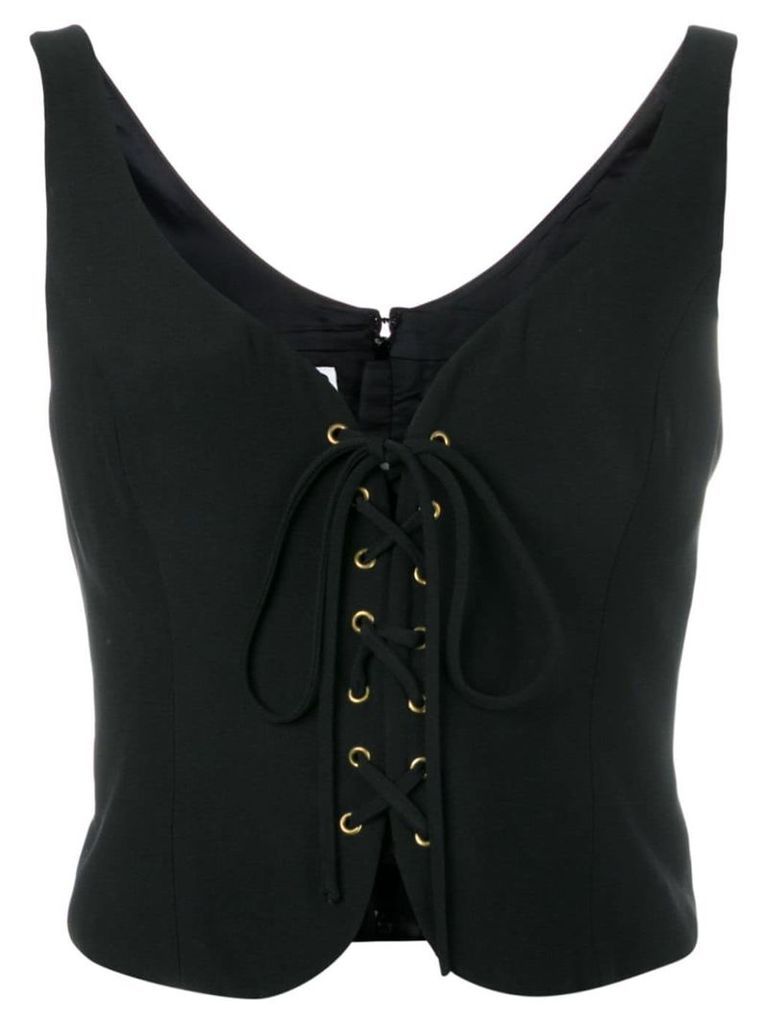 Moschino Pre-Owned 1990's corset top - Black