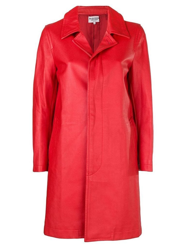 Comme Des Garçons Pre-Owned 2000's faux leather coat - Red