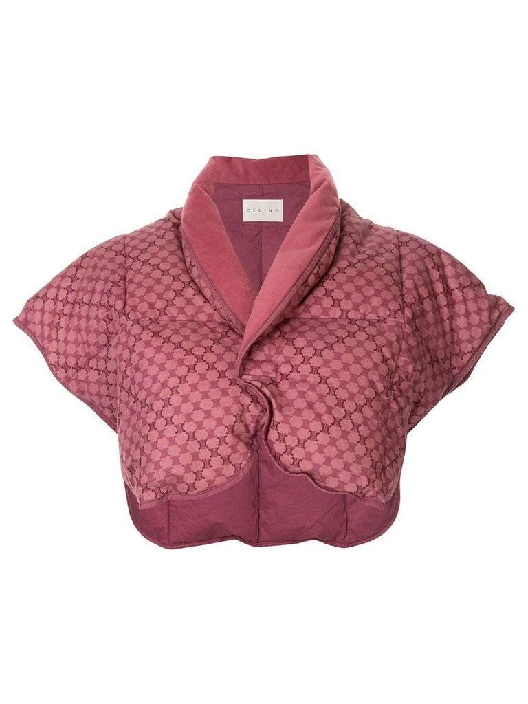 Céline Pre-Owned cropped textured jacket - PINK
