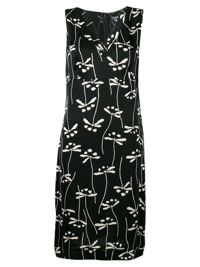 Chanel Pre-Owned 1998 printed shift dress - Black