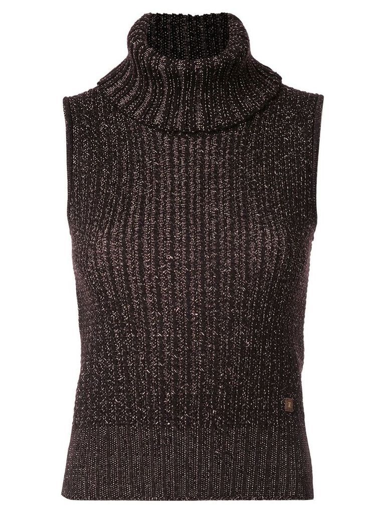 Chanel Pre-Owned 2001 knitted sleeveless top - Brown