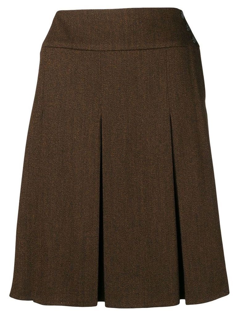 Chanel Pre-Owned 1997's pleated skirt - Brown