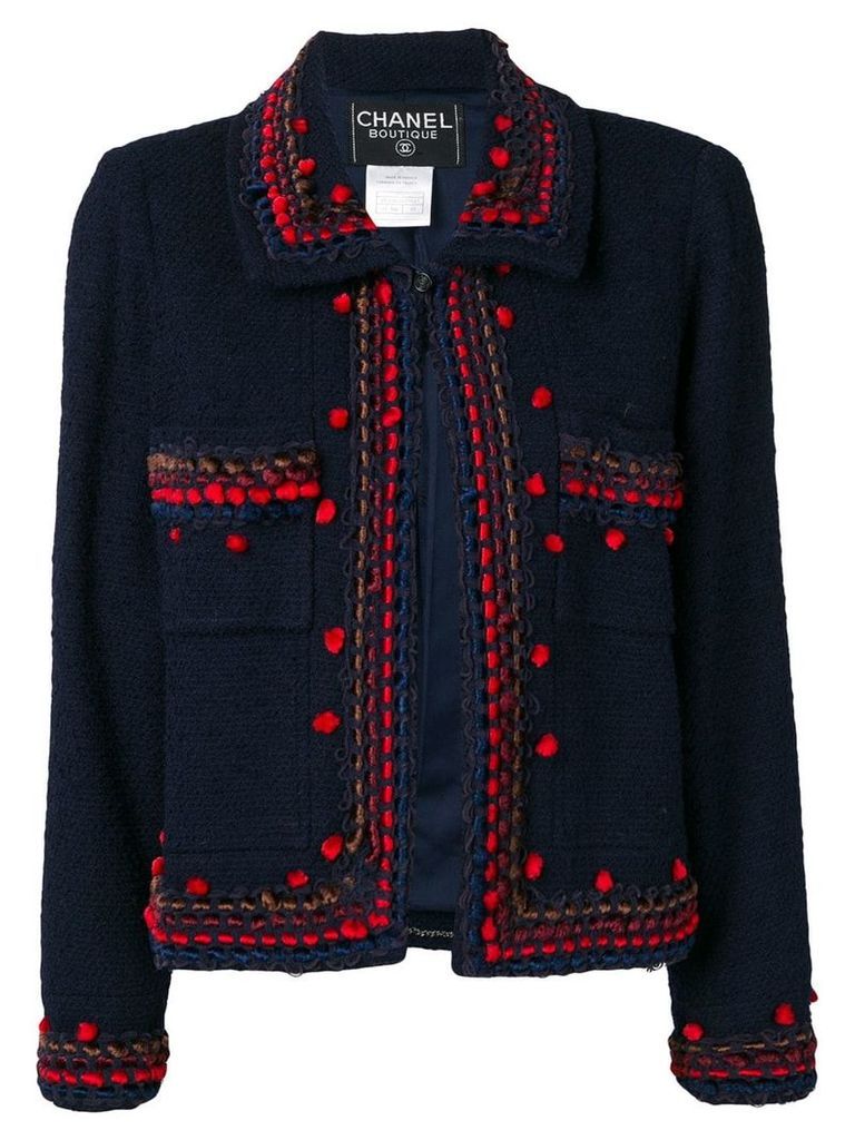Chanel Pre-Owned 1997 interwoven thread jacket - Blue