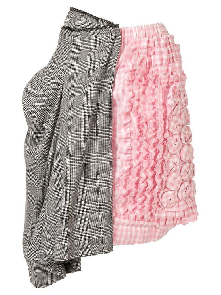Comme Des Garçons Pre-Owned asymmetric panelled mini skirt - Pink