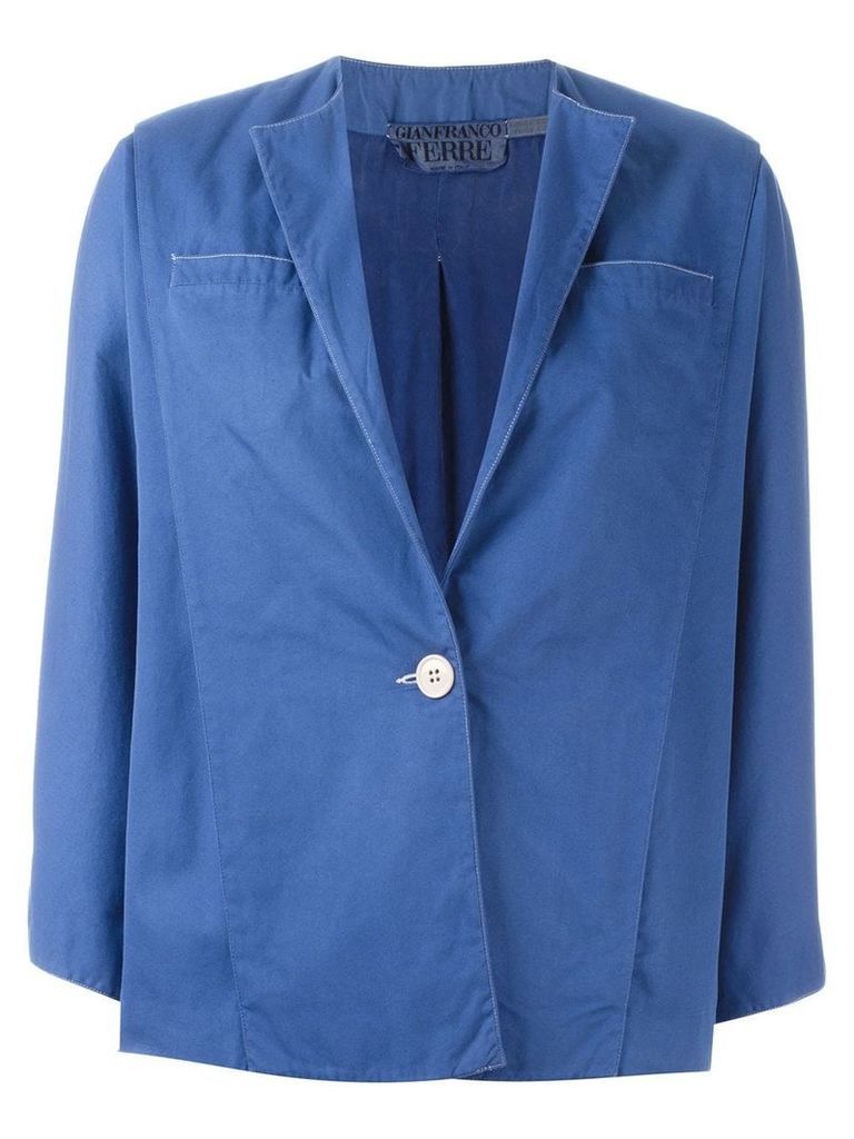 Gianfranco Ferré Pre-Owned single button jacket - Blue