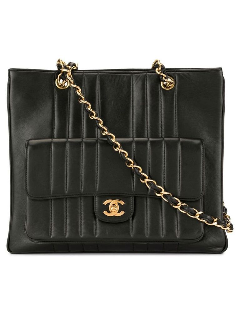 Chanel Pre-Owned Mademoiselle stitch shoulder bag - Black
