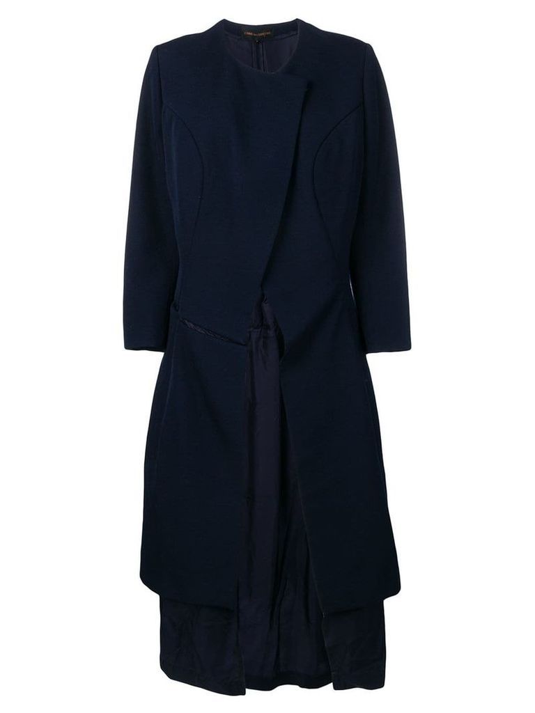 Comme Des Garçons Pre-Owned deconstructed back coat - Blue
