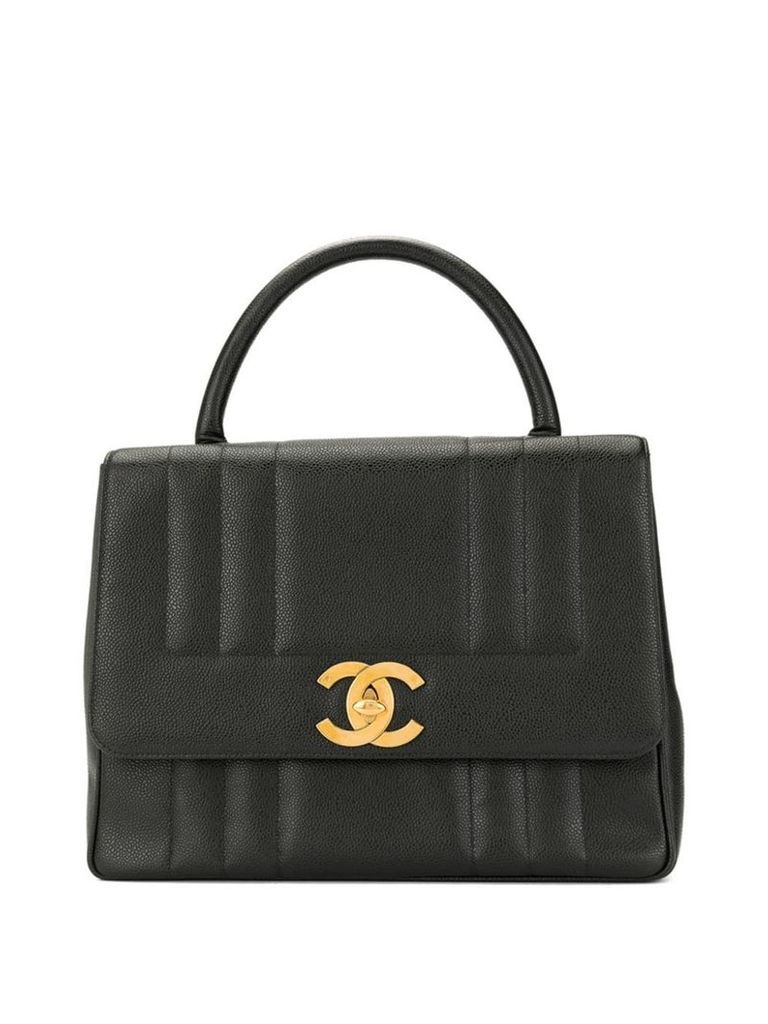 Chanel Pre-Owned caviar skin Mademoiselle stitch handbag - Black