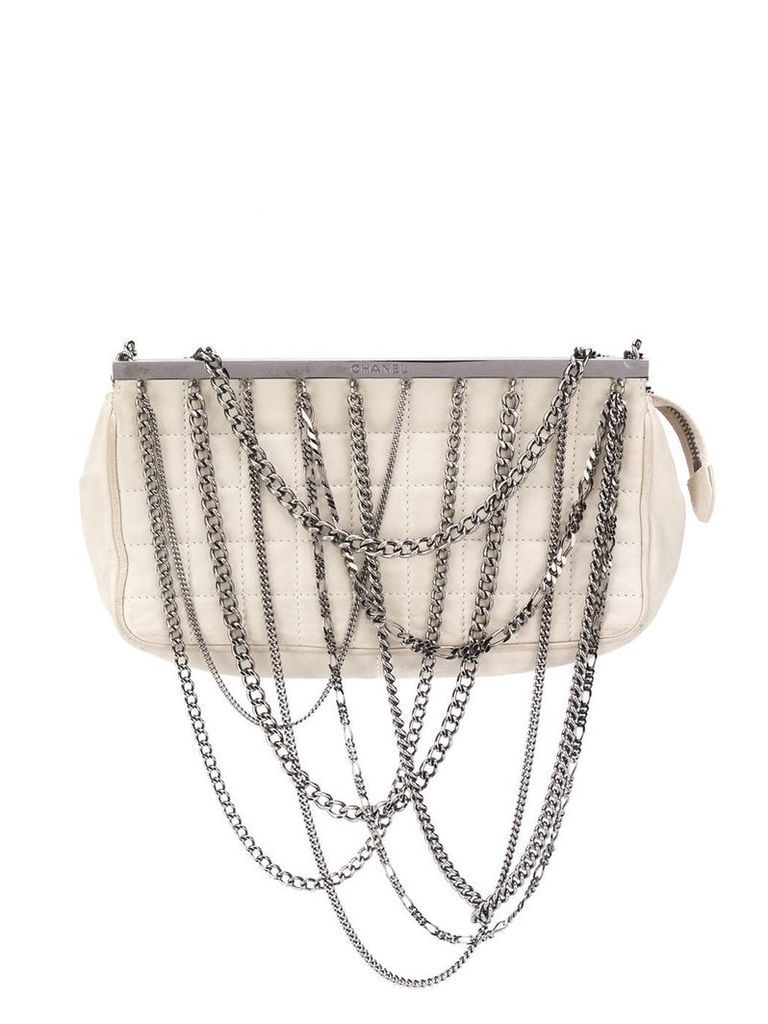 Chanel Pre-Owned 2003 chain embellished tote bag - NEUTRALS