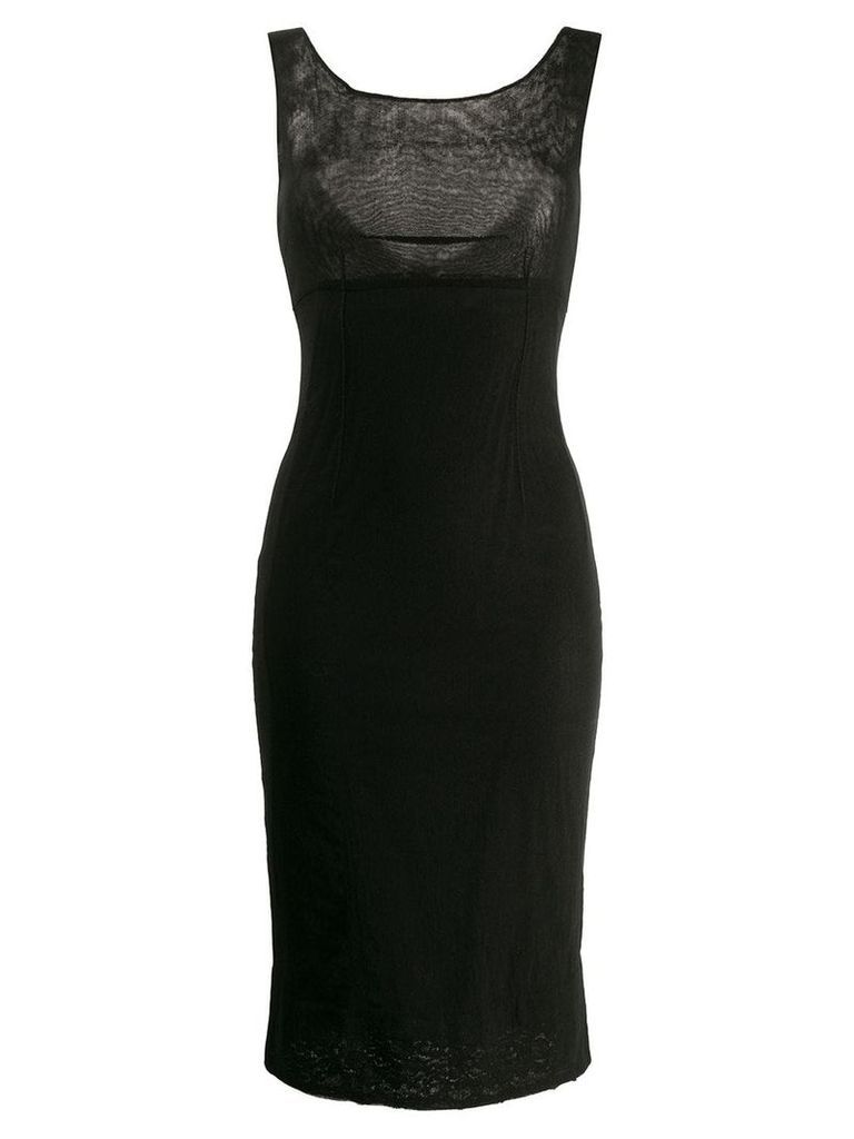 Dolce & Gabbana Pre-Owned 1990's fitted midi dress - Black