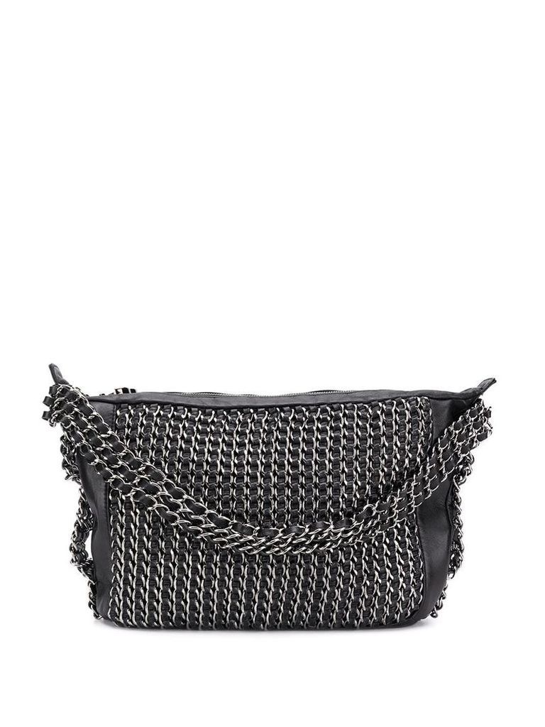 Chanel Pre-Owned all-over chain embellished tote bag - Black