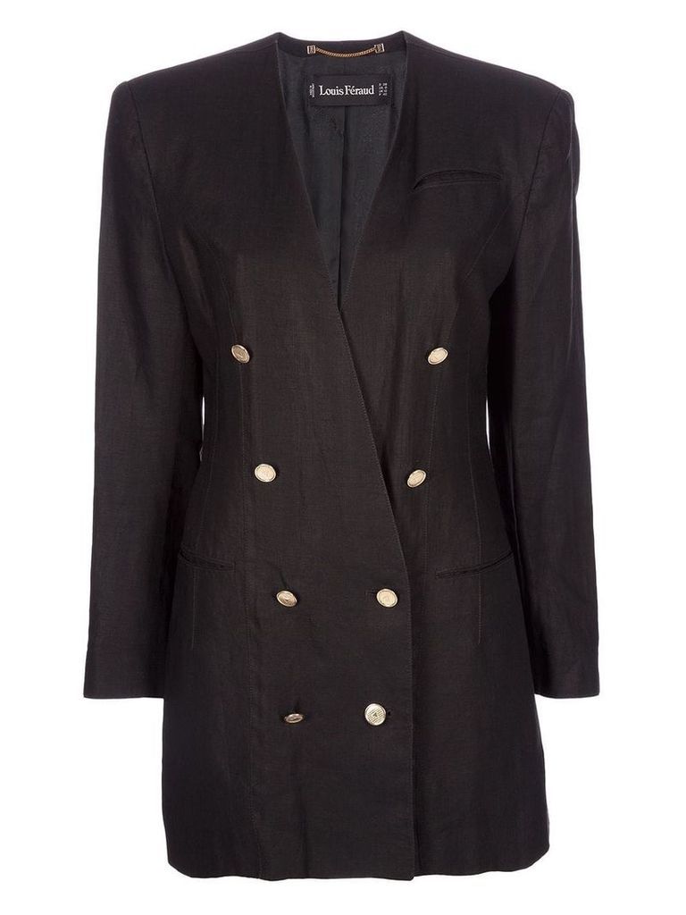Louis Feraud Pre-Owned double breasted jacket - Black