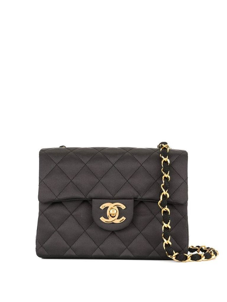 Chanel Pre-Owned 1986-1988 CC logo quilted shoulder bag - Black