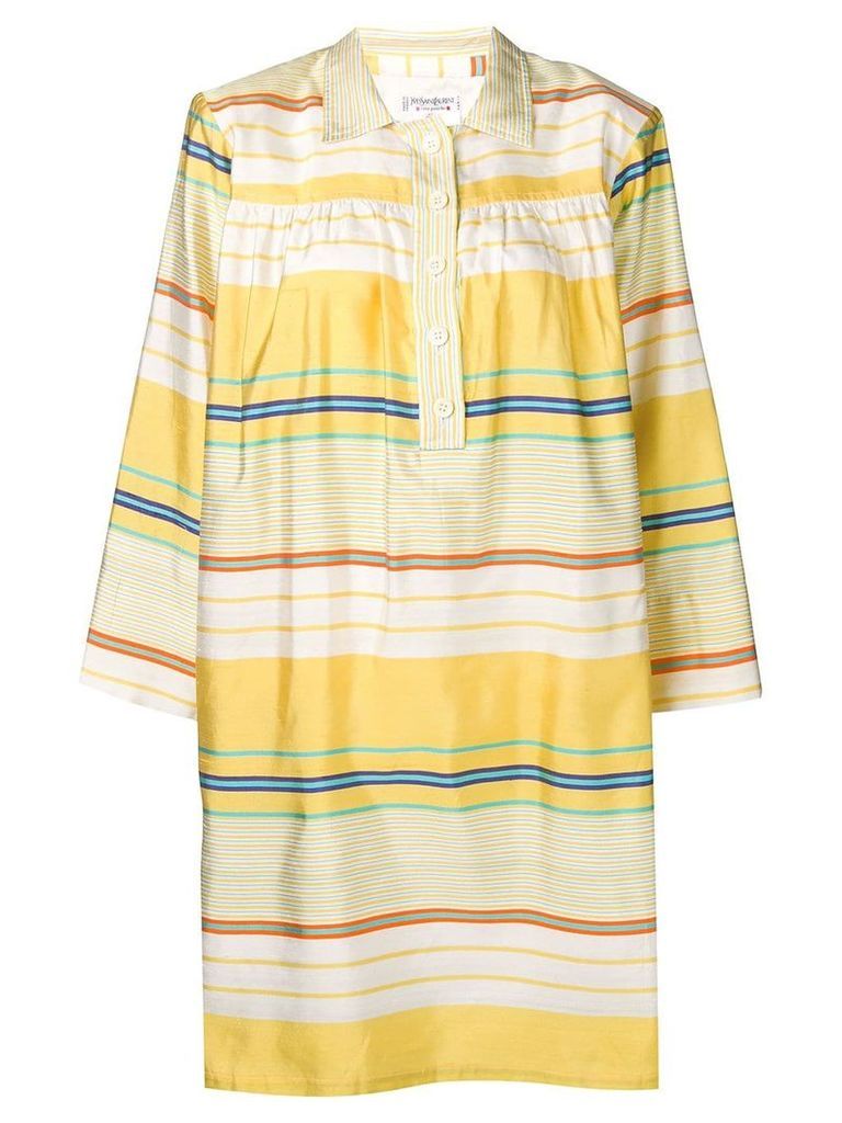 Yves Saint Laurent Pre-Owned 1980's striped dress - Yellow