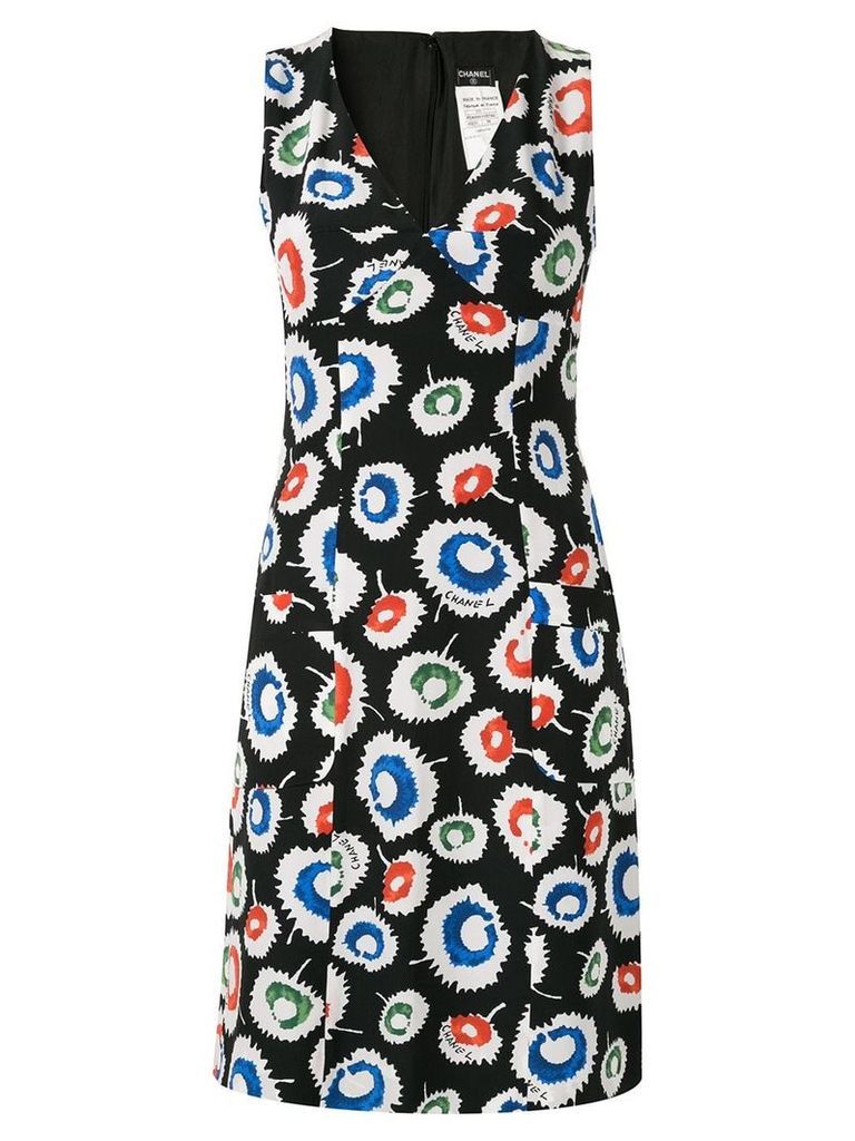 Chanel Pre-Owned floral print dress - Black