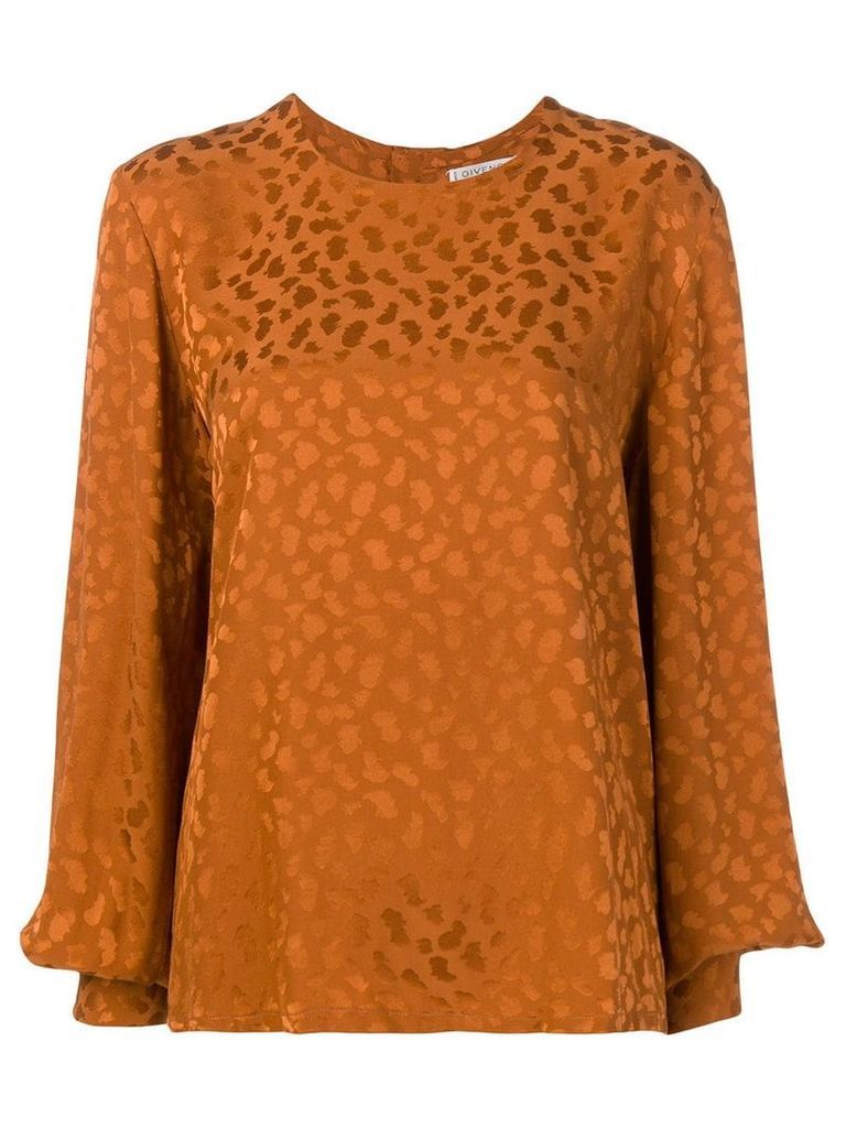 Givenchy Pre-Owned 1980's long sleeve pattern top - ORANGE