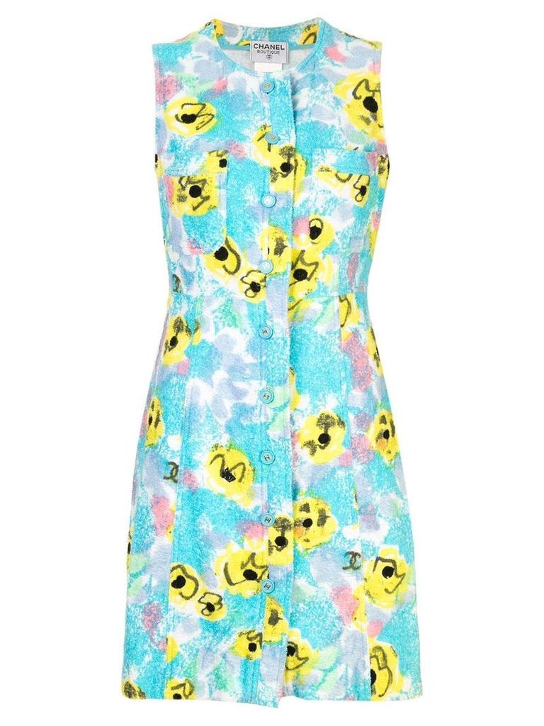 Chanel Pre-Owned floral print dress - Blue