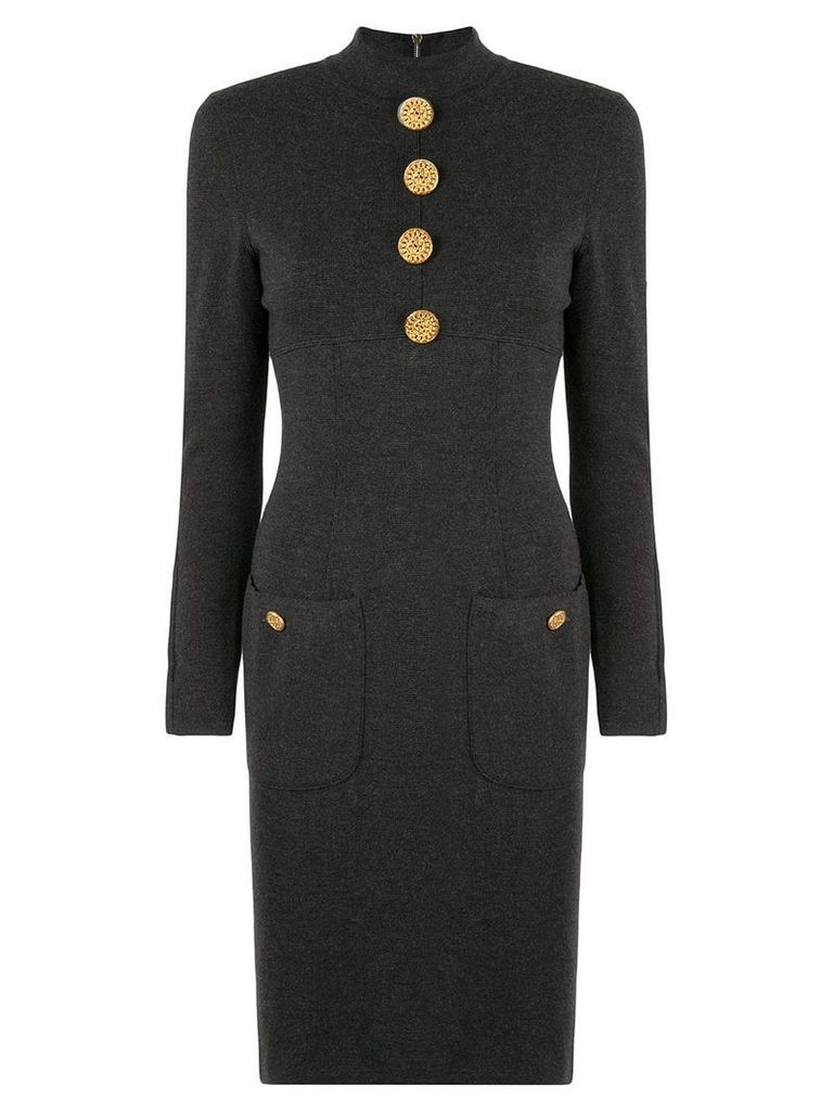 Chanel Pre-Owned Long Sleeve One Piece Skirt - Black