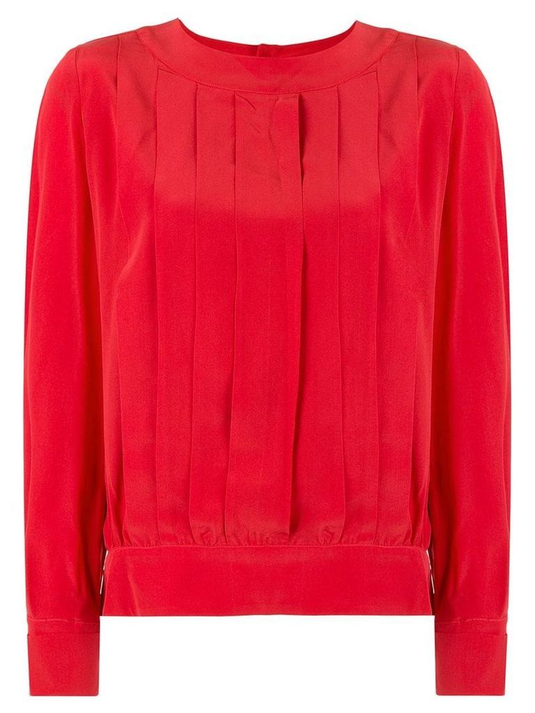 Chanel Pre-Owned CC Logos Button Blouse - Red