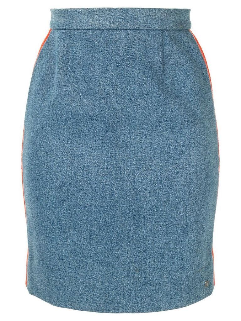 Chanel Pre-Owned CC logo skirt - Blue