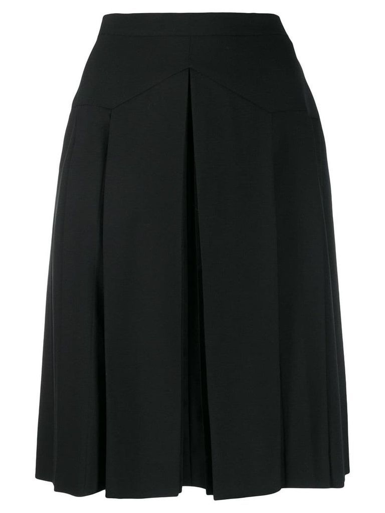 Chanel Pre-Owned 1990's box pleat short skirt - Black