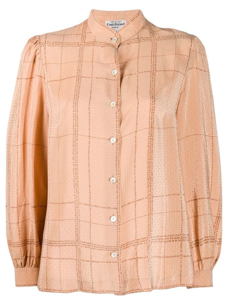 Louis Feraud Pre-Owned 1970's checked blouse - NEUTRALS