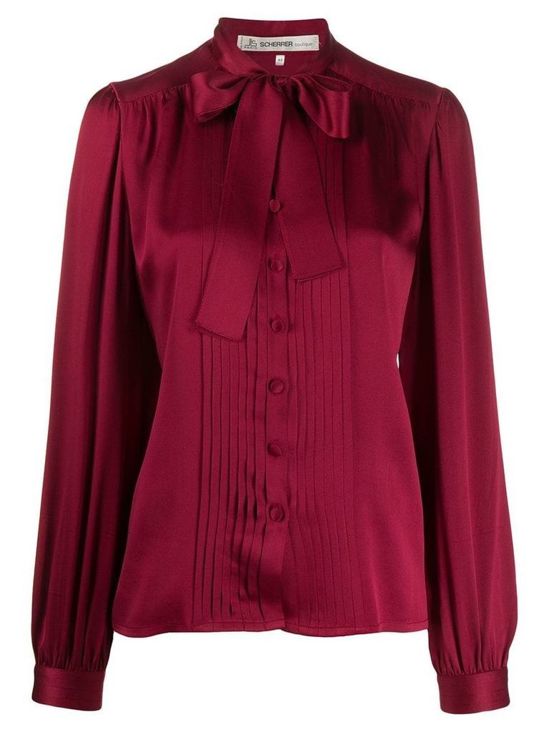 Jean Louis Scherrer Pre-Owned 1980's pussybow blouse - Red