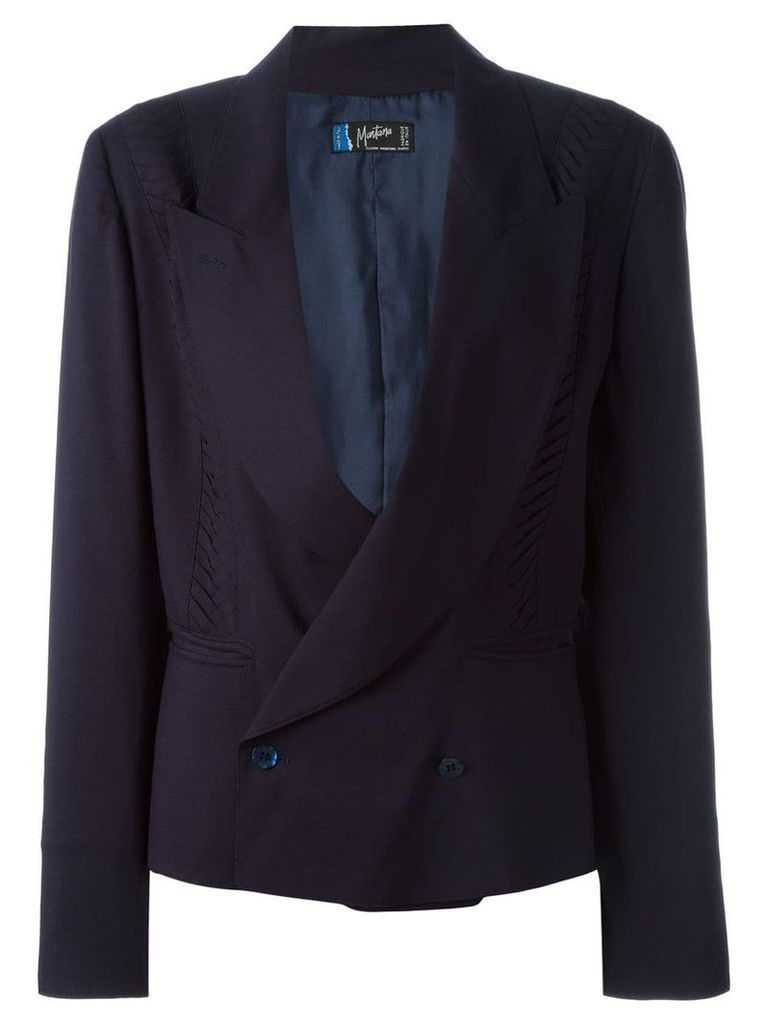 Claude Montana Pre-Owned double breasted blazer - Blue