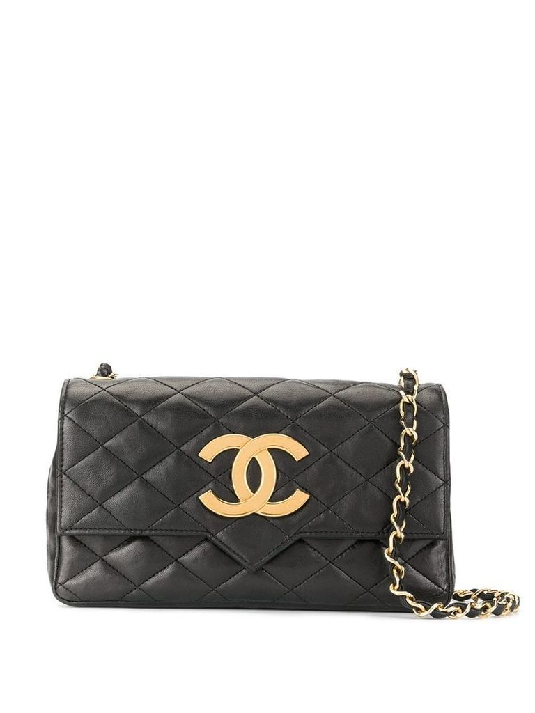 Chanel Pre-Owned CC quilted chain shoulder bag - Black