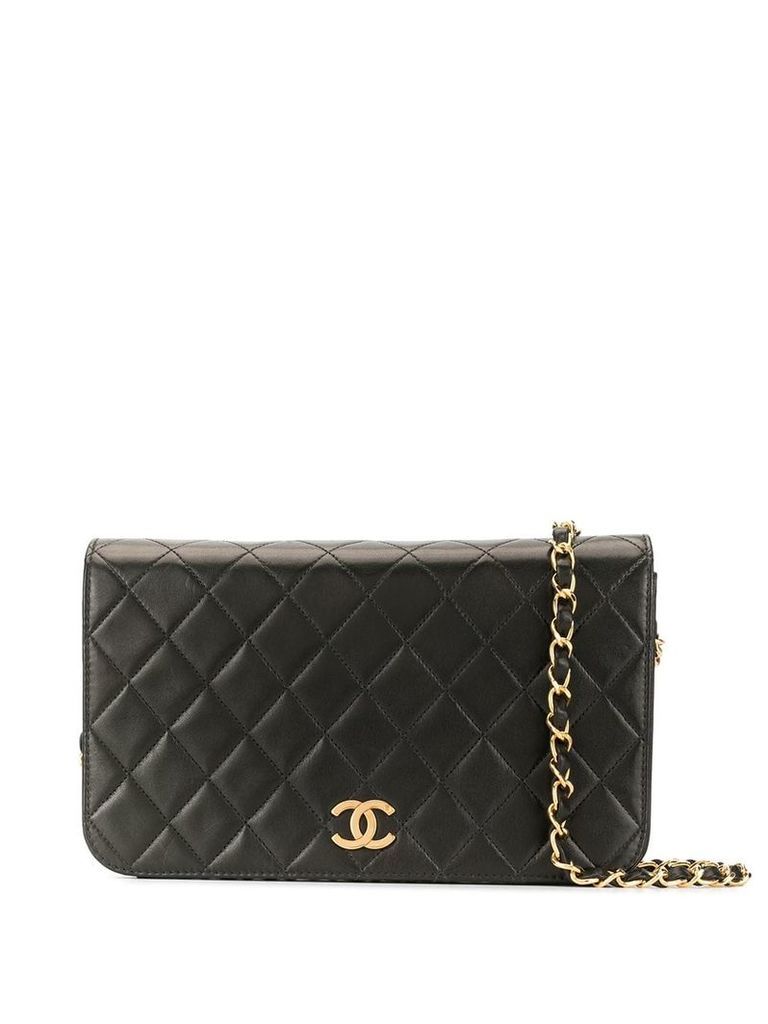 Chanel Pre-Owned CC quilted chain shoulder bag - Black