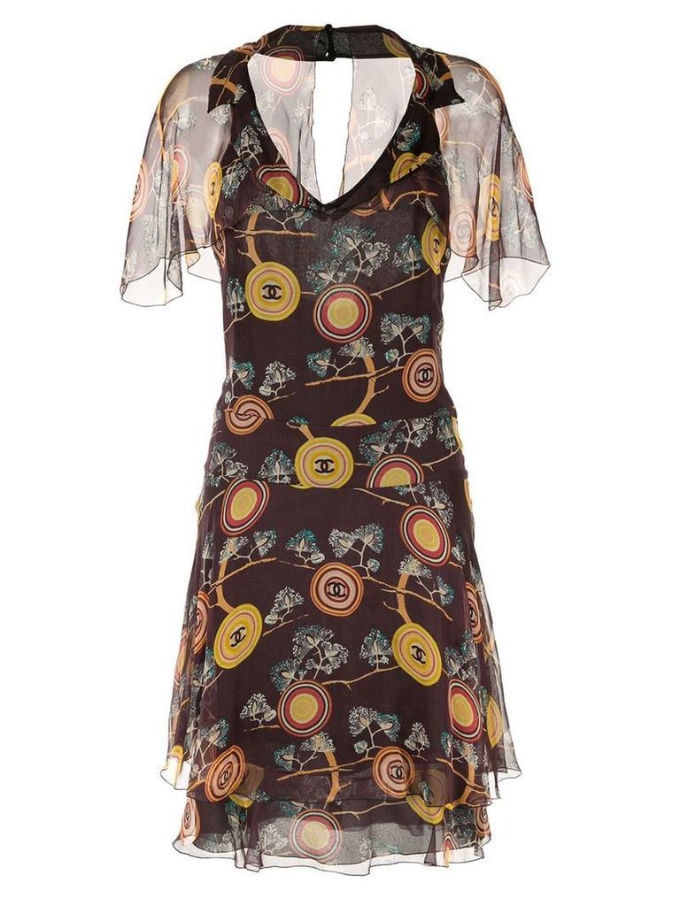 Chanel Pre-Owned Sleeveless One Piece Dress - Brown
