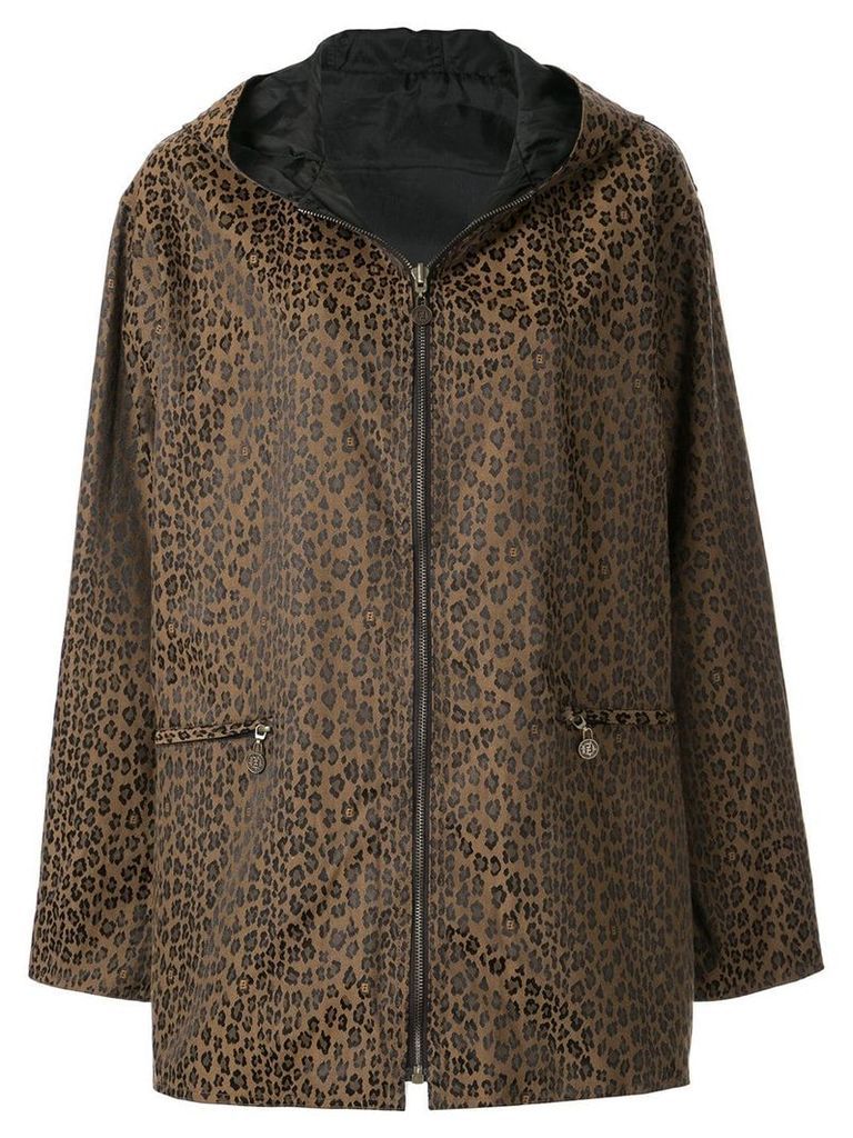 Fendi Pre-Owned reverislbe hooded coat - Brown