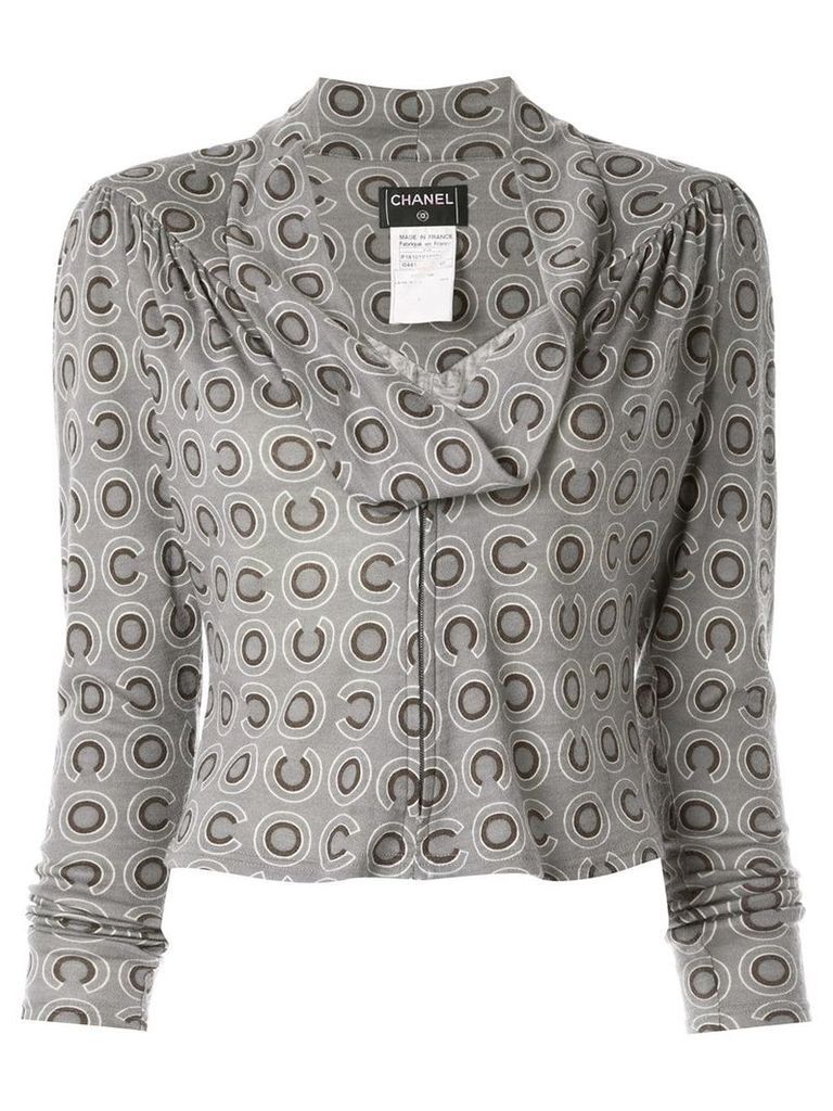 Chanel Pre-Owned 2001 CC long sleeve tops - Grey