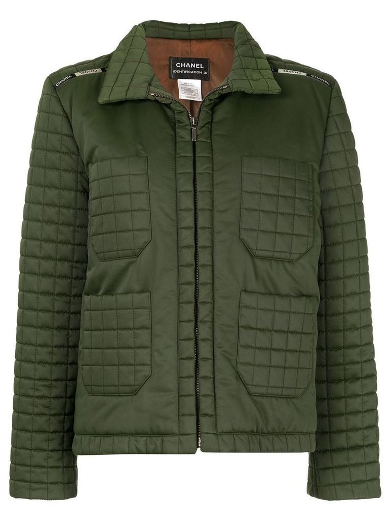Chanel Pre-Owned quilted zip-up jacket - Green