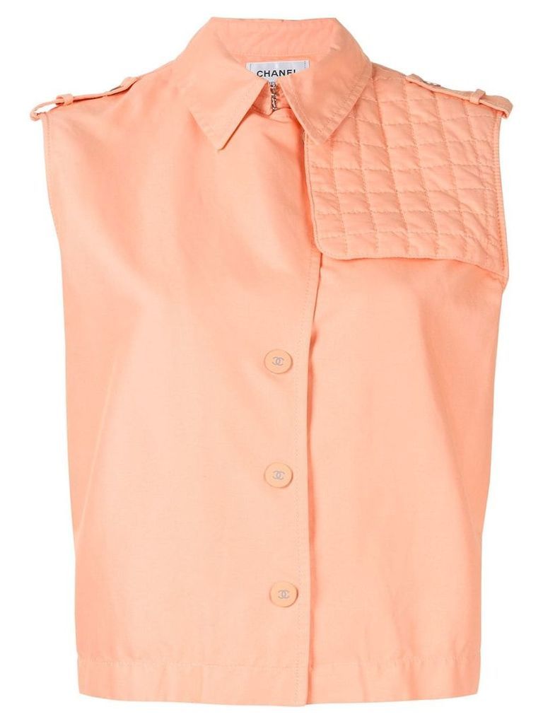 Chanel Pre-Owned quilted panel shirt - PINK