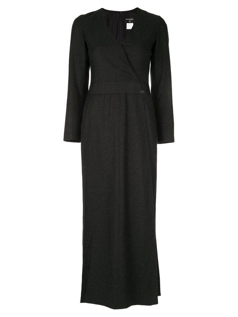 Chanel Pre-Owned long sleeve one piece dress - Black