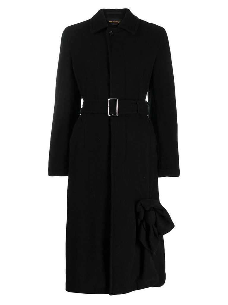 Comme Des Garçons Pre-Owned long belted coat - Black