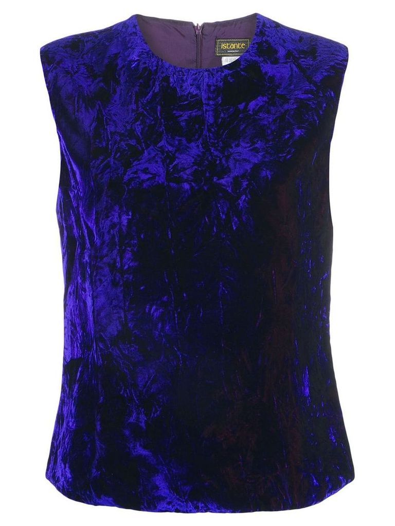 Versace Pre-Owned crushed velvet mini dress - Blue