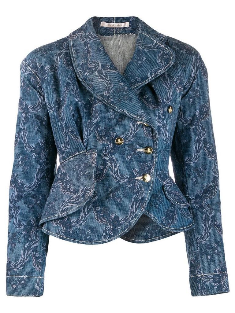 Vivienne Westwood Pre-Owned floral print denim jacket - Blue