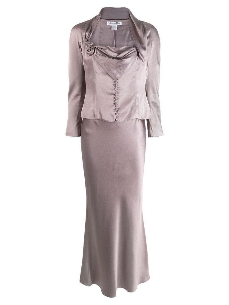 Christian Dior pre-owned two-piece skirt suit - Grey
