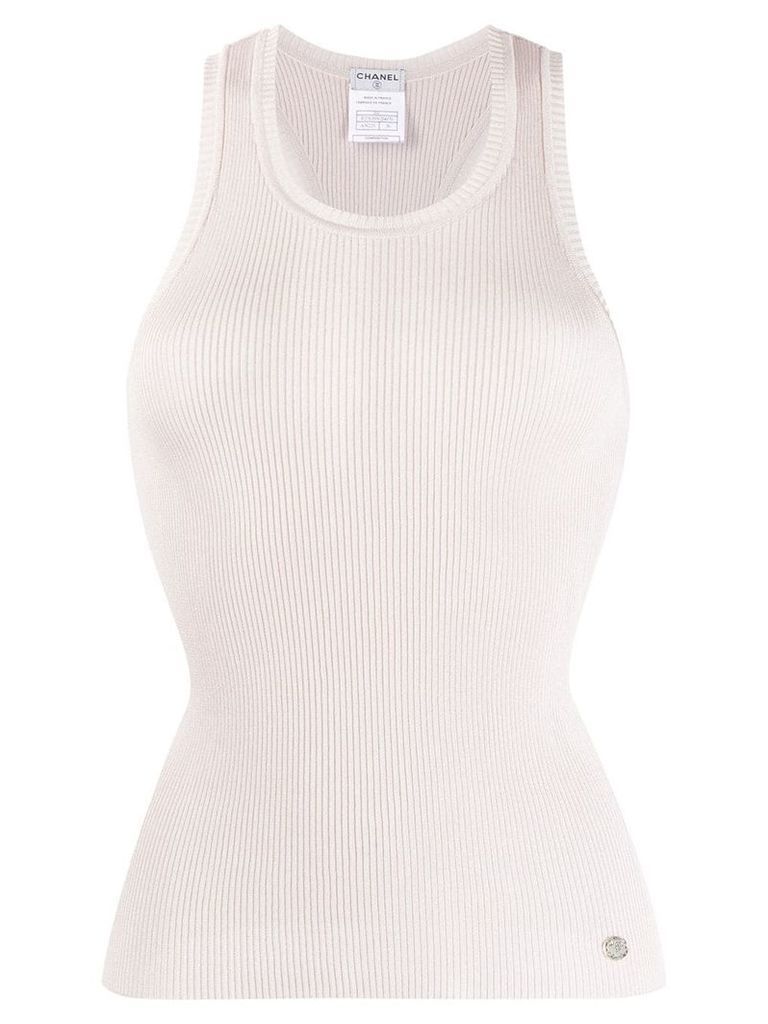 Chanel Pre-Owned 2006's knitted tank top - PINK