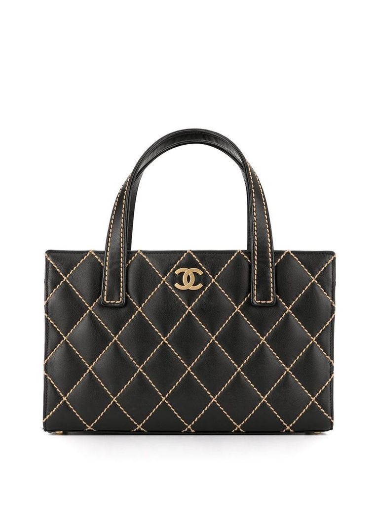Chanel Pre-Owned 2004-2005 Wild Stitch quilted tote bag - Black