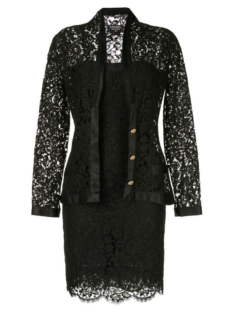 Chanel Pre-Owned setup suit jacket dress - Black